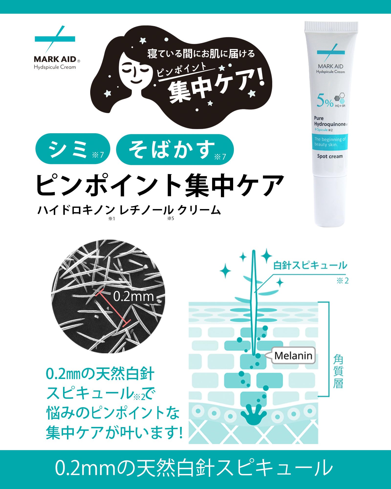 Amazon | 【 針で届ける ハイドロキノンクリーム 】MARK AID 純
